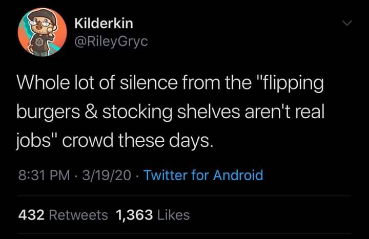 you re in her dms im in her animal crossing town - Kilderkin Whole lot of silence from the "flipping burgers & stocking shelves aren't real jobs" crowd these days. 31920 Twitter for Android 432 1,363