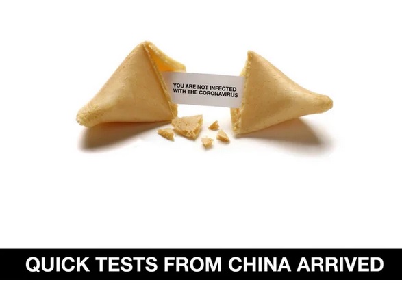 fortune cookie - You Are Not Infected With The Coronavirus Quick Tests From China Arrived