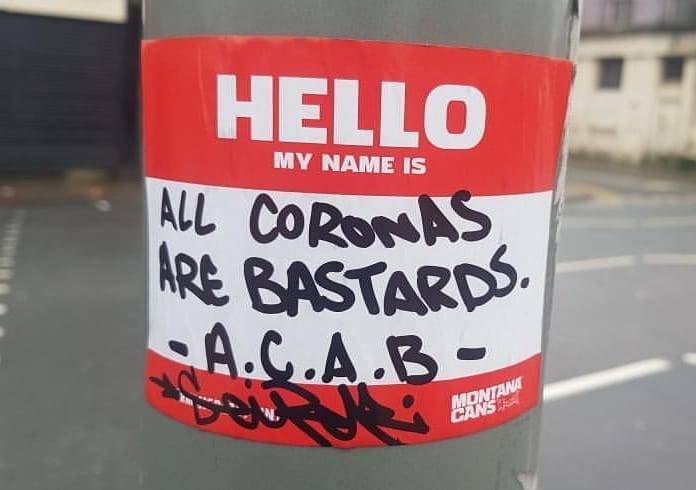 signage - My Name Is Hello | All Coronas Are Bastards. A.C.A.B Pantant