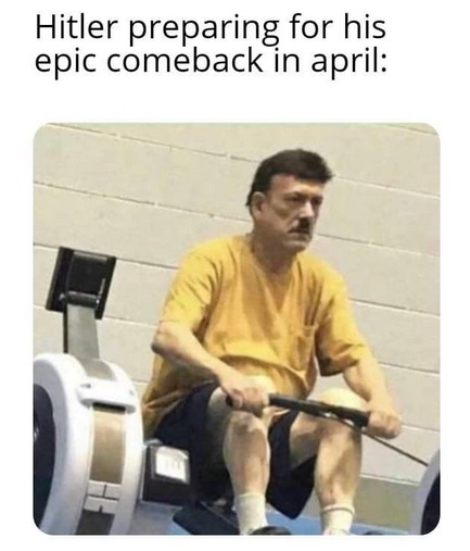 just working that nein to five - Hitler preparing for his epic comeback in april