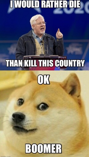 december 31st meme - I Would Rather Die Than Kill This Country Ok Boomer