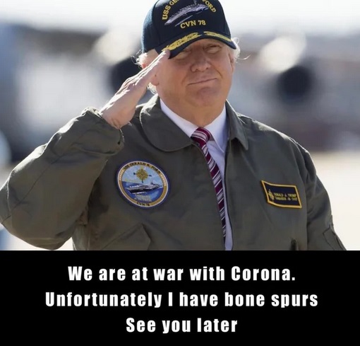 trump military - Ssg Cvn 78 We are at war with Corona. Unfortunately I have bone spurs See you later