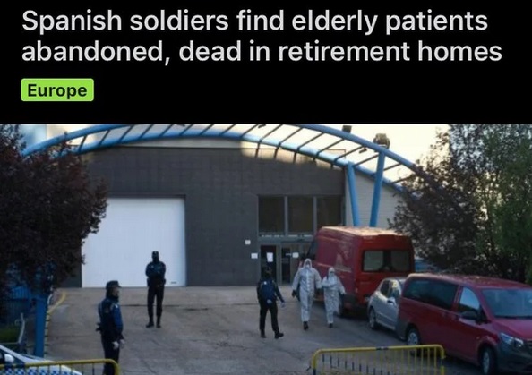car - Spanish soldiers find elderly patients abandoned, dead in retirement homes Europe