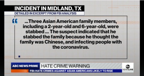 video surveillance signs - Incident In Midland, Tx Detailed In Excerpt From Fbi Analysis ...Three Asian American family members, including a 2yearold and 6yearold, were stabbed ... The suspect indicated that he stabbed the family because he thought the fa