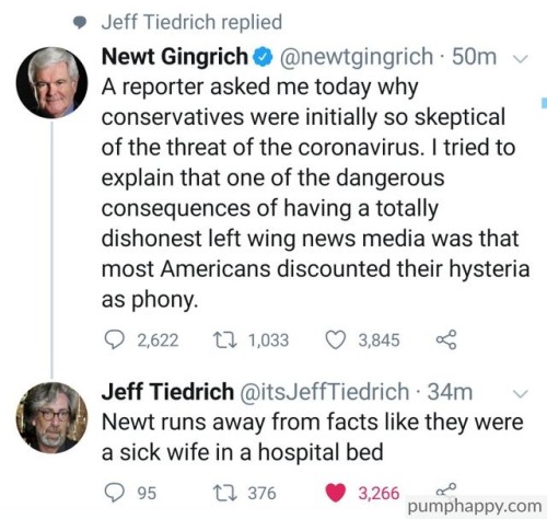 virginia and kentucky resolutions - Jeff Tiedrich replied Newt Gingrich . 50m A reporter asked me today why conservatives were initially so skeptical of the threat of the coronavirus. I tried to explain that one of the dangerous consequences of having a t