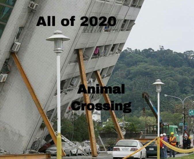 falling from building so far so good - All of 2020, I Animal rossing