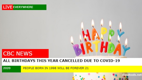 lighting - Live Everywhere Bir Hdy Cbc News All Birthdays This Year Cancelled Due To Covid19 2020 People Born In 1998 Will Be Forever 21 classtools.net