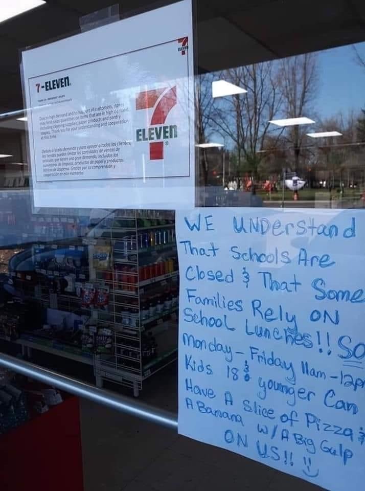 display device - 7Eleven B ottest into the ad d uctantly da operation Eleven y si chotes Mercedes att det pel productes por com We UNDerstand That Schools Are Closed & That Some Families Relu On School Lunches !! So Monday Friday 11am12a Kids 188 younger 