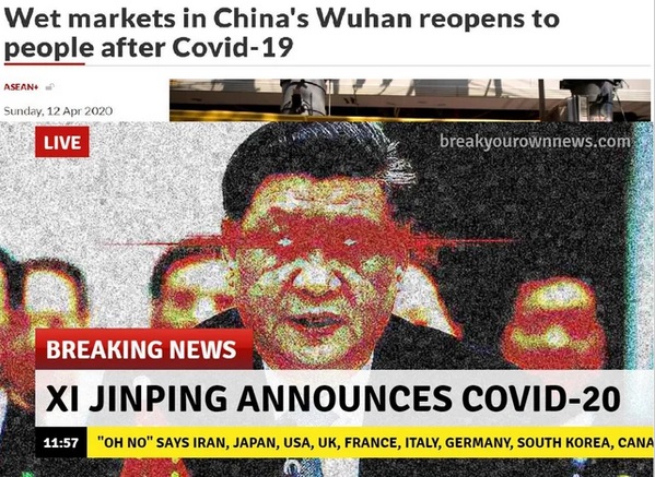 photo caption - Wet markets in China's Wuhan reopens to people after Covid19 Asean Sunday, Live breakyourownnews.com Breaking News Xi Jinping Announces Covid20 "Oh No" Says Iran, Japan, Usa, Uk, France, Italy, Germany, South Korea, Cana