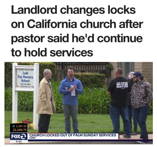 tree - Landlord changes locks on California church after pastor said he'd continue to hold services Day Nursery School 2092346 22.249.75 Fox Church Locked Out Of Palm Sunday Services