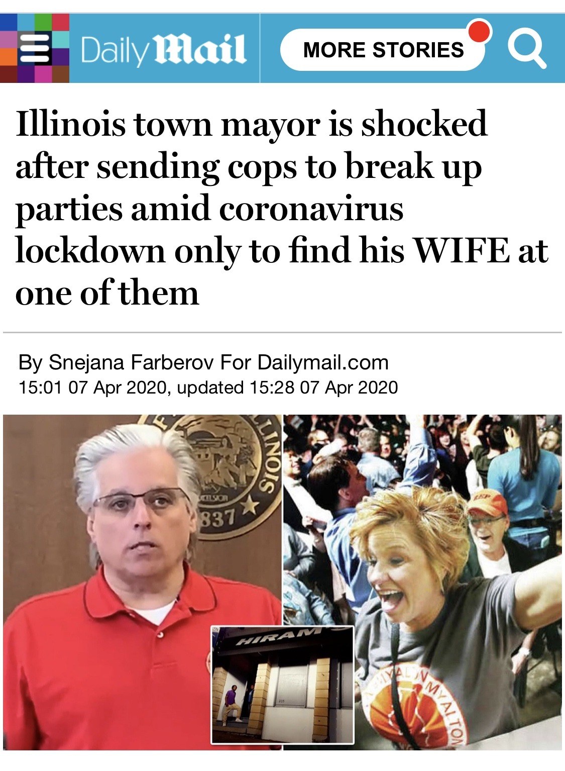 coronavirus lockdown 2020 memes funny - Daily Mail More Stories More Stories Q Illinois town mayor is shocked after sending cops to break up parties amid coronavirus lockdown only to find his Wife at one of them By Snejana Farberov For Dailymail.com , upd