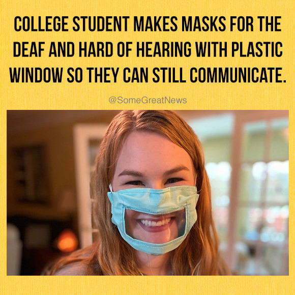 masks for deaf and hard of hearing - College Student Makes Masks For The Deaf And Hard Of Hearing With Plastic Window So They Can Still Communicate. GreatNews