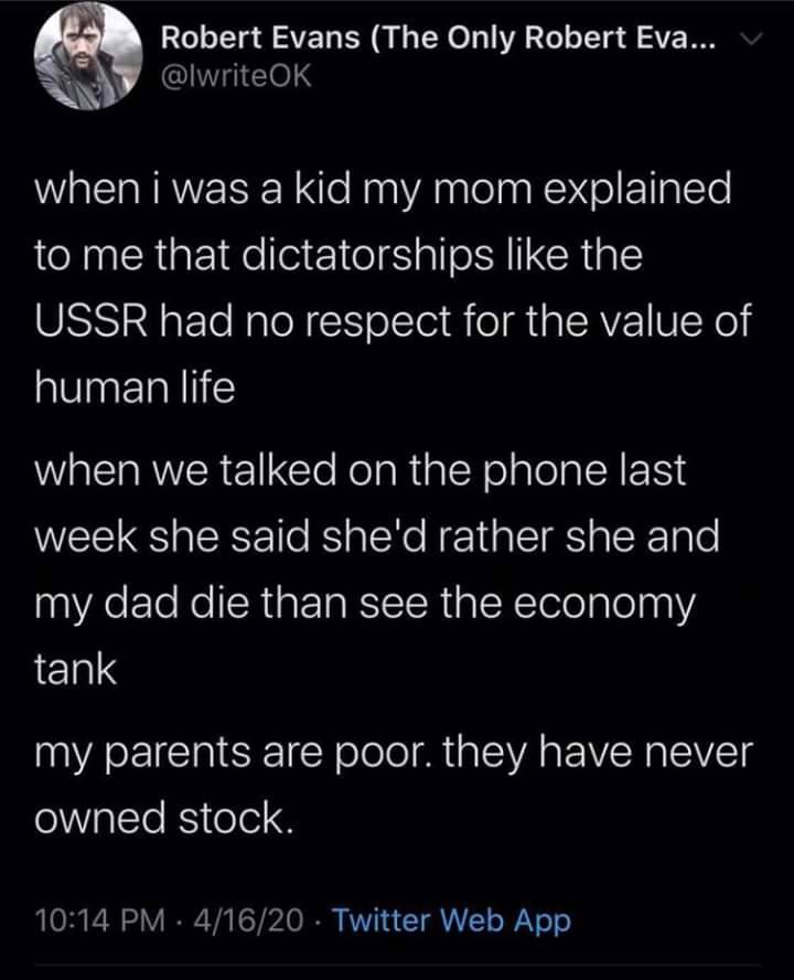 atmosphere - Robert Evans The Only Robert Eva... V when i was a kid my mom explained to me that dictatorships the Ussr had no respect for the value of human life when we talked on the phone last week she said she'd rather she and 'my dad die than see the 