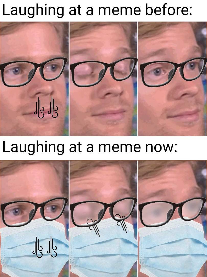 laughing at a meme before - Laughing at a meme before Laughing at a meme now Como