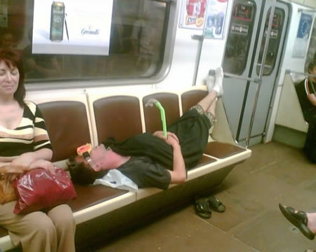 Interesting subway riders