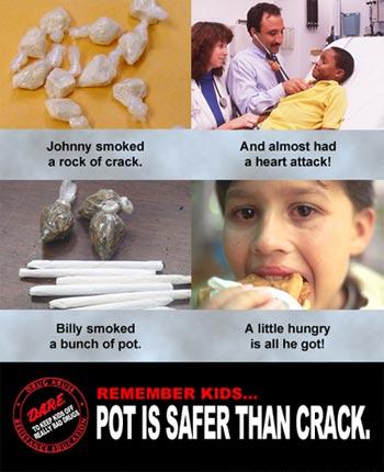 pots safer than crack