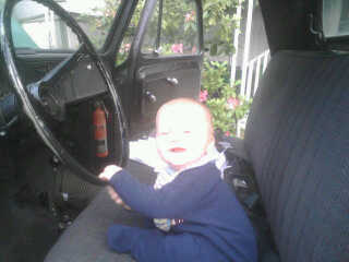 My Son in his future truck 6/6/09