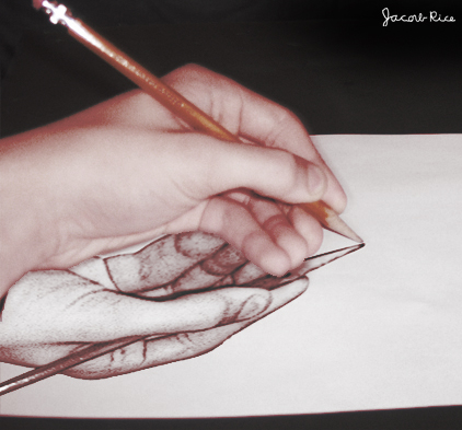 I made this. It's me drawing a hand, or a hand drawing me. look at it however you want. The name says it all.