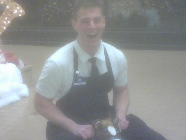 Me having fun when I worked at Kroger!