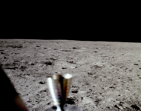 the astronauts made no such exclamation while on the moon, and the black backgrounds of their photographs are curiously devoid of stars