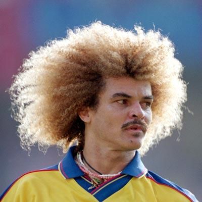 No, that's not Sideshow Bob. It's retired Colombian soccer player Carlos Valderrama. 