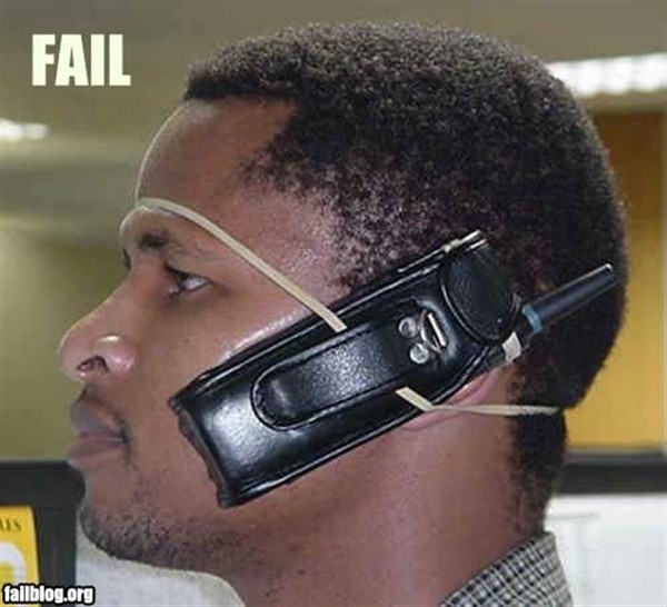 lol before there was blue tooth hands free kit consits of: crappy phone and rubber band