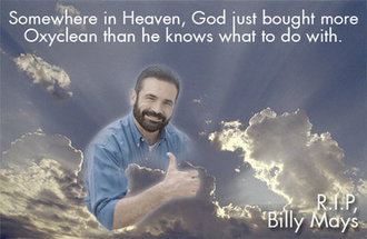 A picture of B. Mays with something to do with oxiclean and god...