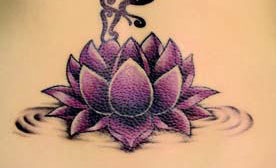 A tattoo of a blosoming flower