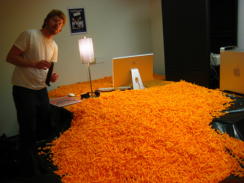 wtf happened? 10 cheetos bags explode?