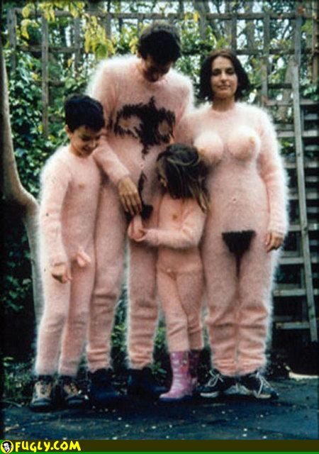 ur average caring family, wearing nude costumes, nothing strange here