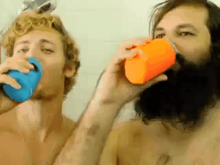 You can have a beer in the shower, or you can have a beer in the shower with a friend.