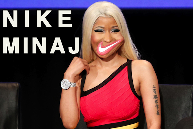 Nike Minaj is Just Doing It all over town.