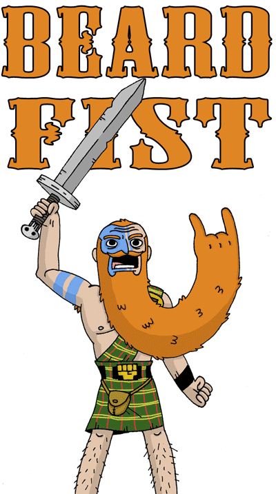 I came across this cartoon and animated it. Check out http://jakrabbit96.deviantart.com for more Beard Fist.