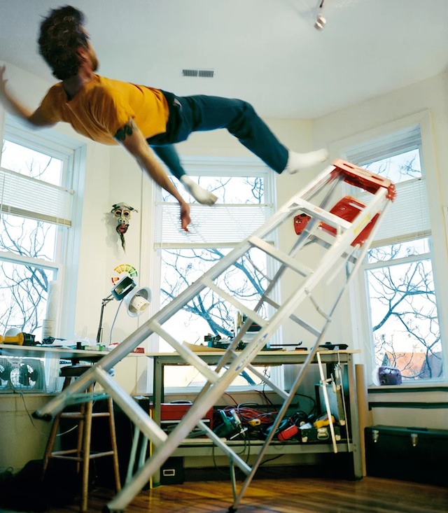 Speaking of falling, if you can't land on something soft, try to grab something sturdy and attached to the floor or ground. A sturdy item attached to the ground will make you feel sturdier and could help stop your fall.