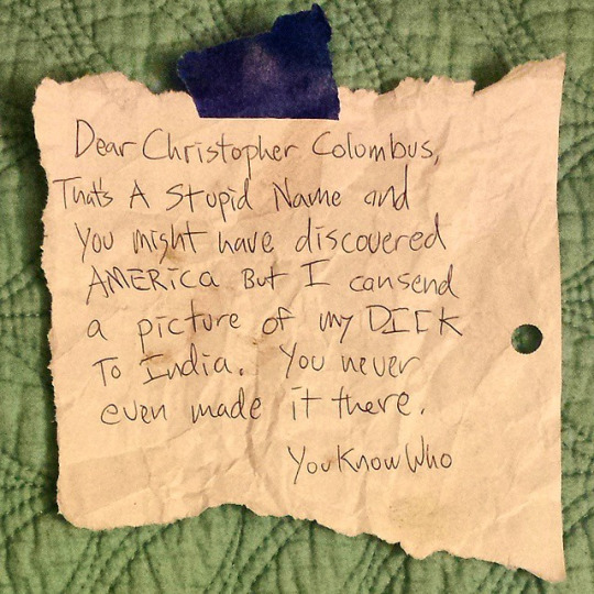 I found this note taped to my front door last night.