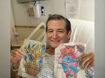 Is this Ted Cruz in a Canadian Hospital?