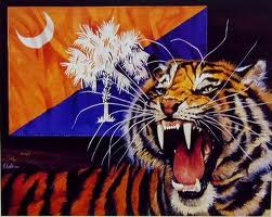 Picture of tiger with flag