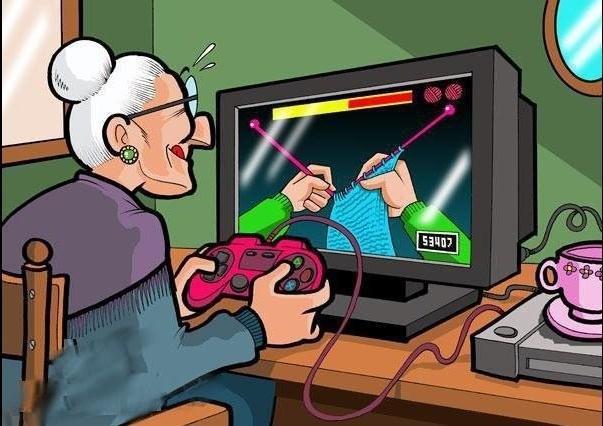 granny playing video games - Zones