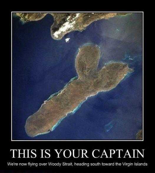 funny islands - This Is Your Captain We're now flying over Woody Strait, heading south toward the Virgin Islands