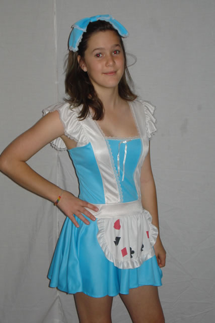 Girls Dressed Up as Alice in Wonderland for Halloween