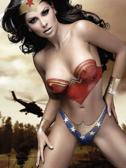 body paint Wonder Woman - thank you