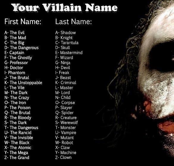 Mine is The Brutal Lord- what is yours????