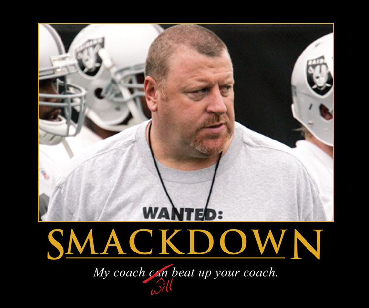 Oakland Raiders Coach Tom Cable.