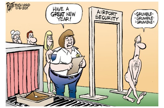 cartoon airport security