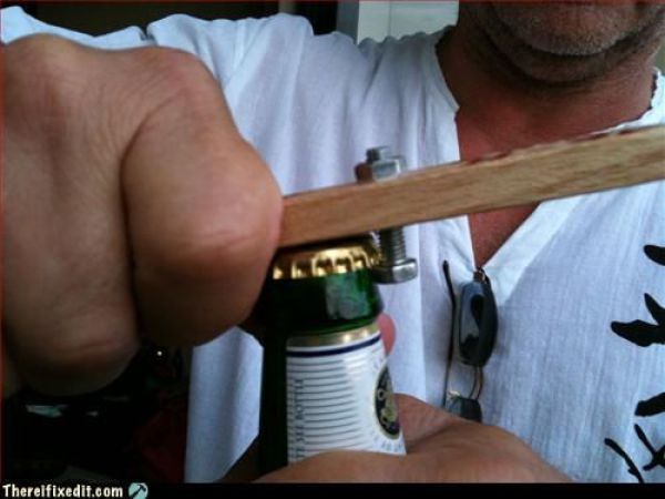 No bottle opener?  I can fix that! 