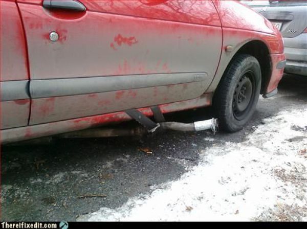 Exhaust pipe dragging?  I can fix that!