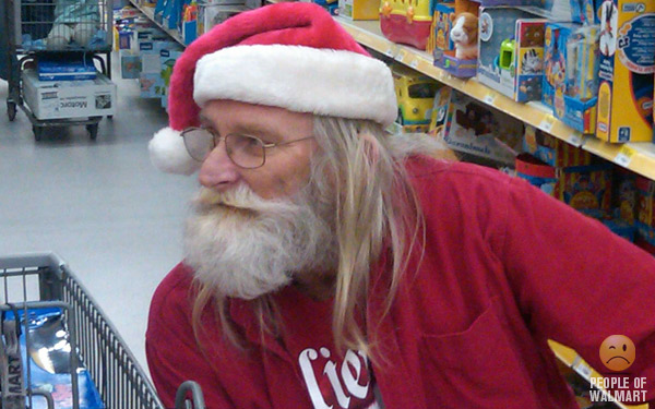 I'm sure it's just fine to take candy from this guy and sit on his lap while your parents shop!