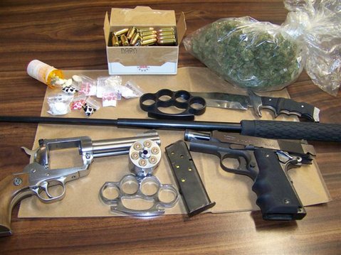 Drugs and Guns seized