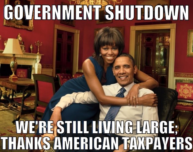 Our King and Queen still have ALL of their Amenities during the Govt. Shutdown.  Thank You American Taxpayers