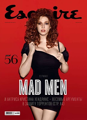 The Mad Men actress Christina Hendricks is the cover girl for Esquire Russias June 2010 issue.I look at this picture of Christina Hendricks pulling her top down on the cover of Esquire, I keep waiting for her to pull it down all the wa